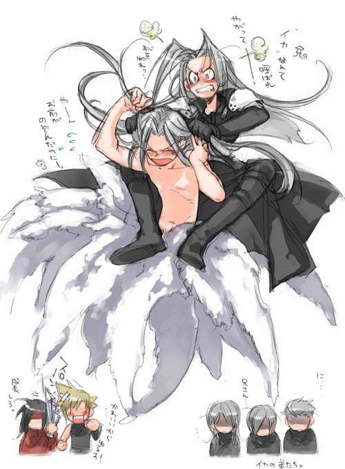 79-194.jpg Sephiroth, Cloud, Vincent, Kadaj, Yazoo and Loz image by Asarithlove