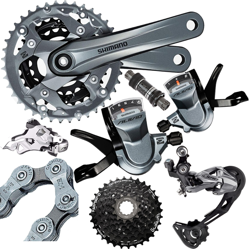 Kit Grupo Shimano Alivio M4000 2015 Relação 27 V - R$ 897,99 em Mercado ...
