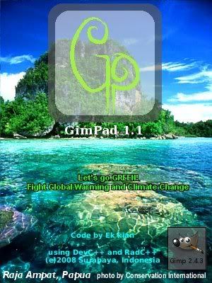 GimPad 1.1 for Windows Splash Screen