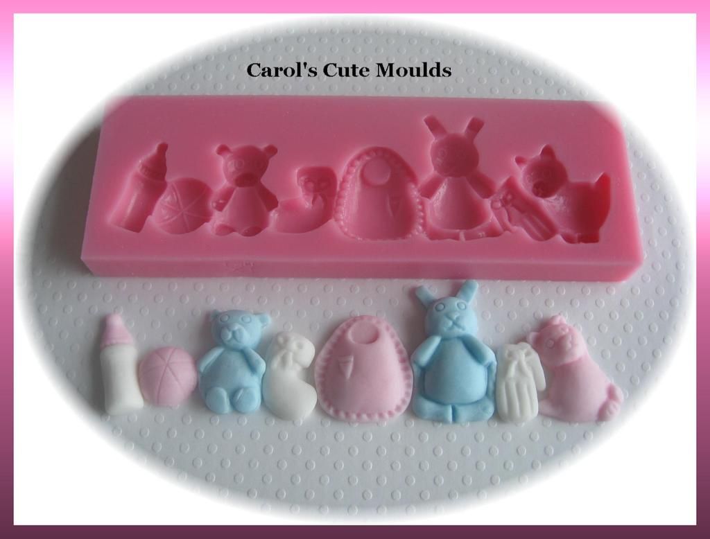 CAKE DECORATING: BABY THEMED NURSERY BORDER SILICONE ...