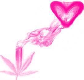 Pink Weed Heart