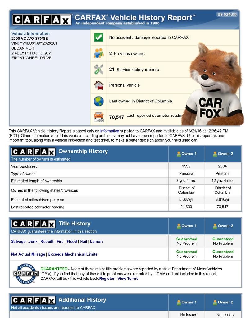  photo CARFAX Vehicle History Report for this 2000 VOLVO S70SE YV1LS61J9Y2628201-page-001_zpsfdnfikiq.jpg