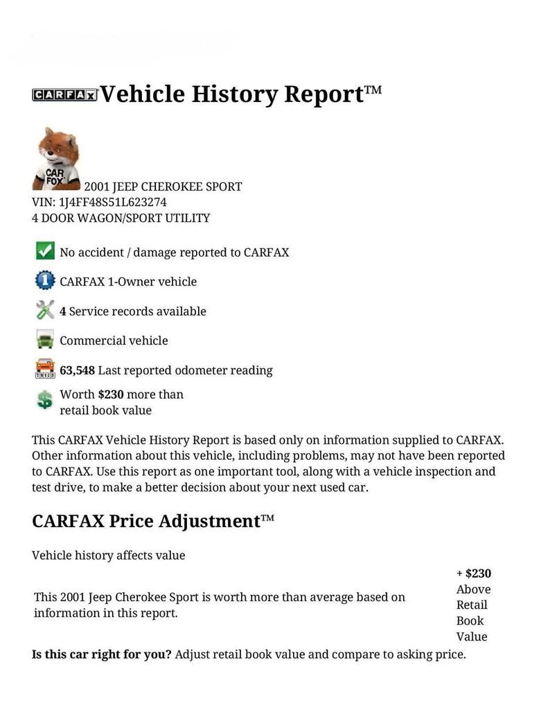  photo CARFAX Vehicle History Report for this 2001 JEEP CHEROKEE SPORT_ 1J4FF48S51L623274-page-001_zpsvzs2eahu.jpg