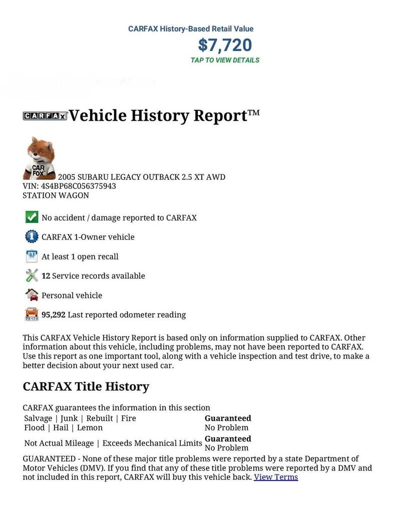  photo CARFAX Vehicle History Report for this 2005 SUBARU LEGACY OUTBACK 2.5 XT AWD_ 4S4BP68C0563759430-page-001_zpsbme9gsg7.jpg