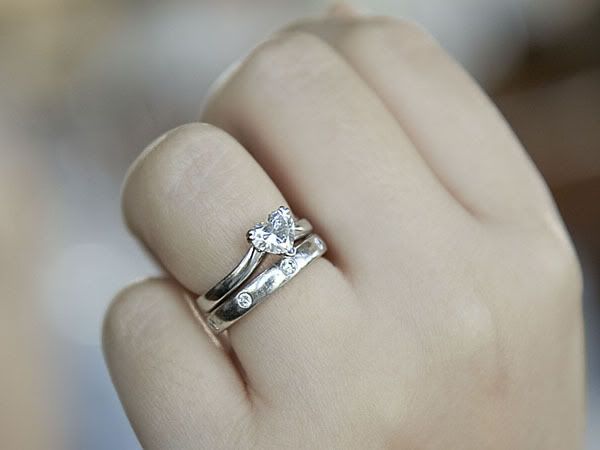 My engagement ring is designed by my hubby and has a heart shape diamond 