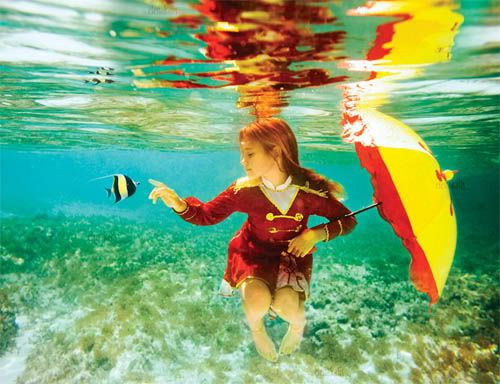 Colorful umbrella underwater photography Pictures, Images and Photos
