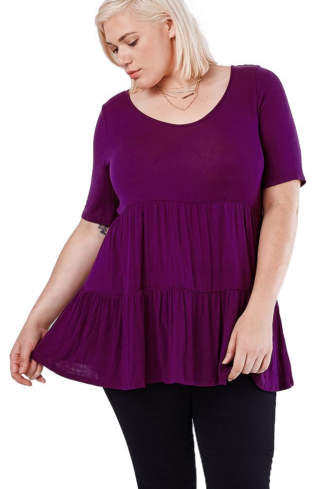 baby doll plus size tops