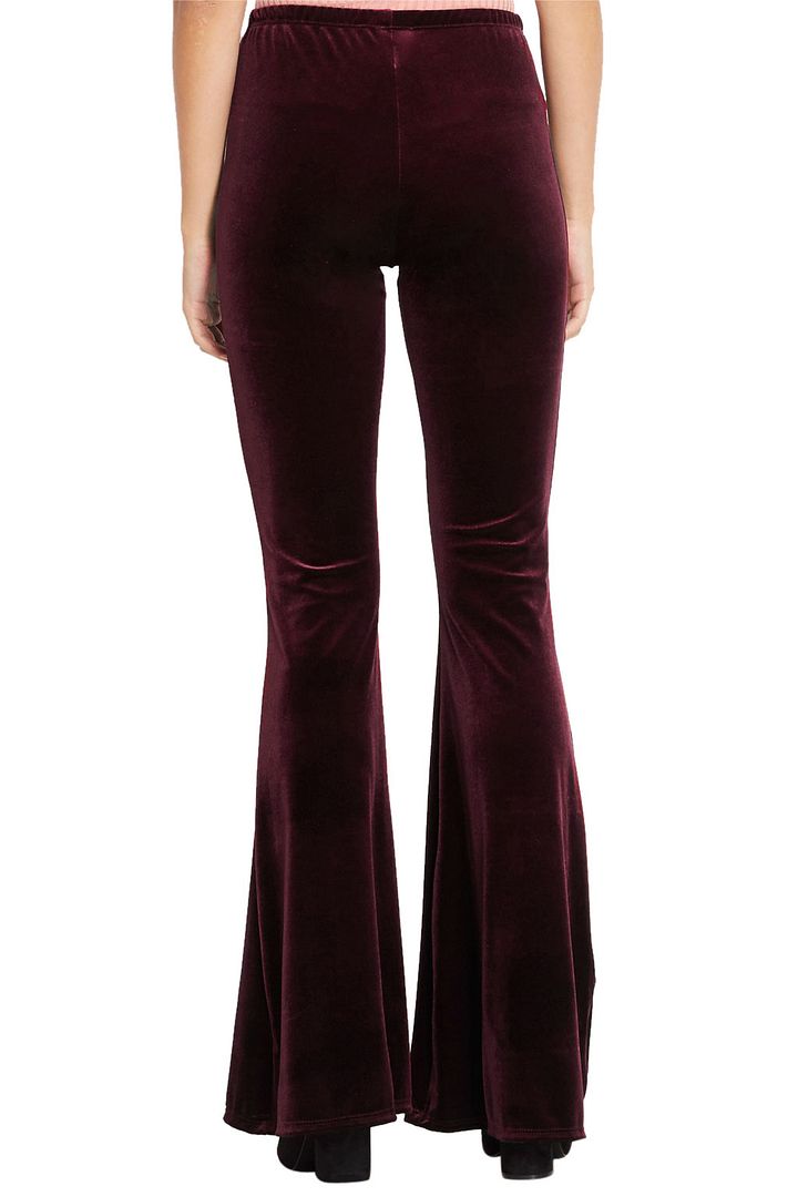 plus size velvet bell bottoms