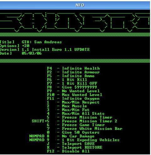 gta sanandreas pc cheats