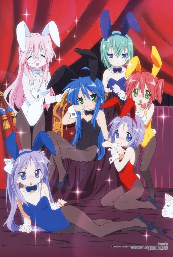 Lucky Star Bunny Girls Poster photo MinitokyoFemaleScansLuckyStar