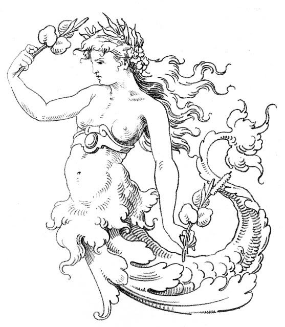 L.T. Piver Cuir as a mermaid