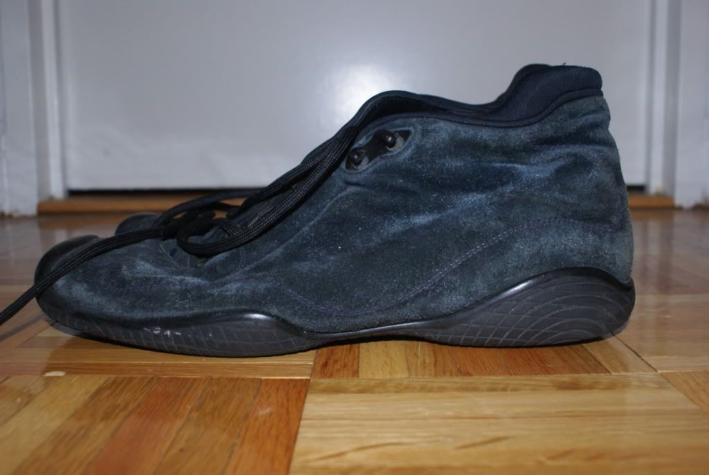 prada blue suede shoes