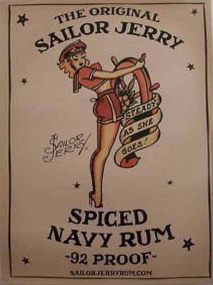 sailorjerryspicednavyrumposterpinup