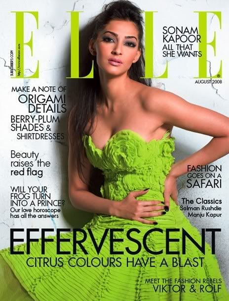 Sonam Kapoor on the cover of Elle