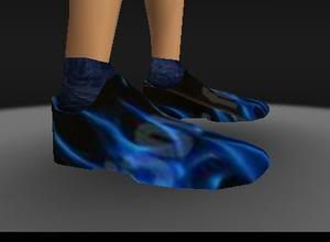 Blue flame shoes