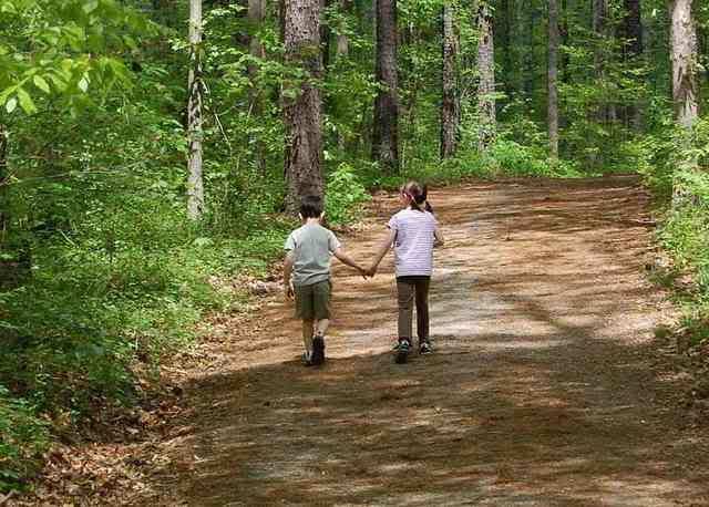 cousins holding hands