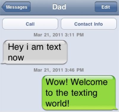 Dad Texting