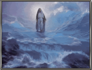 Smaller Jesus Walking on Water Pictures, Images and Photos
