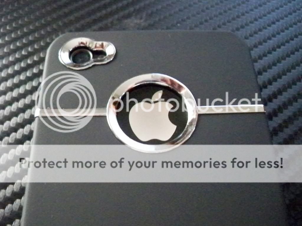 Deluxe Black Case Cover w Chrome for iPhone 4 4G New