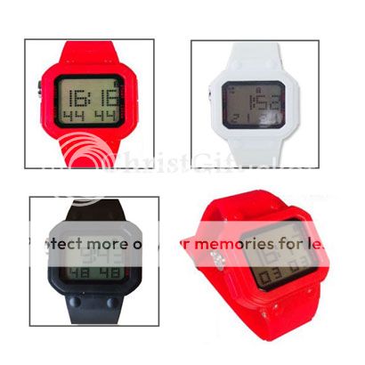 RETRO SPORT STYLE DESIGN COLORS LED PLASTIC WATCH TABLE  