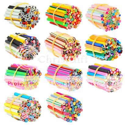 50 X NAIL ART  FIMO CANES RODS STICKS STICKER DECORATION  