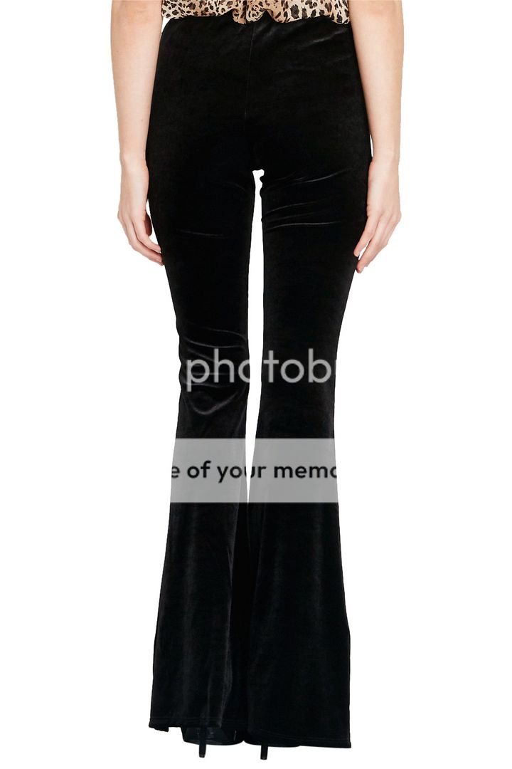 black velvet bell bottom pants