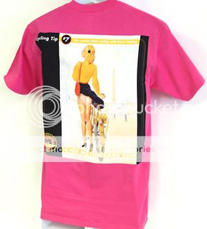 NEW USA MADE MOTOBECANE BICYCLE T SHIRT PINK SMALL  