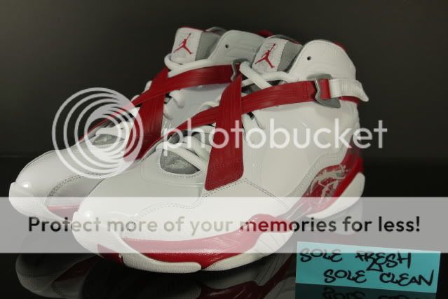 467807 101] Nike Air Jordan 8.0 White Varsity Red size 12  