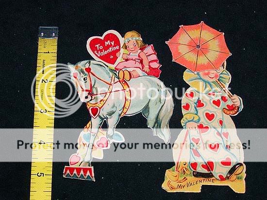 This item is 2 Antique Cutout VALENTINE CARDS w/ Movable Parts 