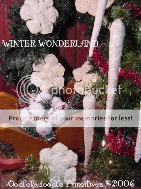 Primitive Snowballs Icicles Snowflakes Christmas Tree Ornie Filler Tucks Pattern